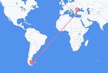 Flyg från Ushuaia, Argentina till Edremit, Turkiet