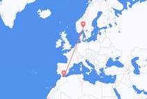 Vluchten van Al Hoceima naar Oslo