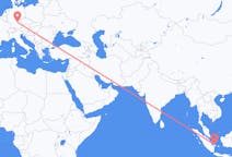 Flyreiser fra Pangkal Pinang, Indonesia til Nürnberg, Tyskland