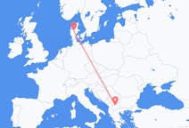 Flyg från Skopje, Nordmakedonien till Karup, Mittjylland, Danmark