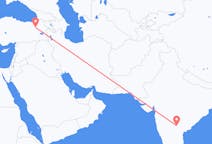 Flyreiser fra Hyderabad, India til Erzurum, Tyrkia