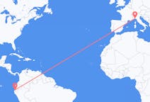 Flyreiser fra Tumbes, Peru til Genova, Italia