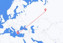 Flights from Surgut, Russia to Chania, Greece