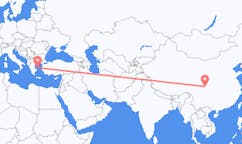 Flyrejser fra Mianyang, Kina til Skíros, Grækenland