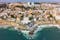 Photo of aerial view of Estoril coastline near Lisbon in Portugal.