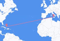 Flights from Crooked Island, the Bahamas to Palermo, Italy