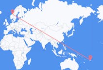 Flyg från Labasa, Fiji till Trondheim, Norge