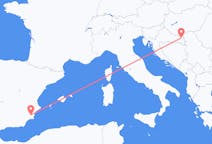 スペインのムルシアから、クロアチアのオシエクまでのフライト