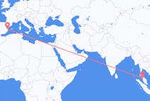 Flyreiser fra Alor Setar, Malaysia til Valencia, Spania