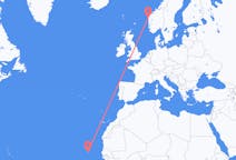Flyreiser fra Praia, Kapp Verde til Florø, Norge