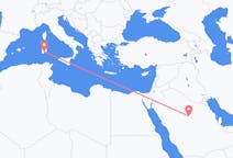 Voli from Al-Qasim, Arabia Saudita to Cagliari, Italia