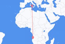 Flyg från Lubango, Angola till Pantelleria, Italien