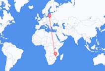 Flyreiser fra Chimoio, Mosambik til Warszawa, Polen