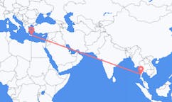 出发地 缅甸出发地 博彬目的地 希腊伊拉克利翁的航班