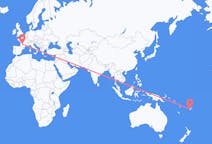Flyrejser fra Nadi, Fiji til Bergerac, Frankrig