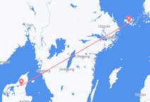 Flyrejser fra Mariehamn, Åland til Aalborg, Danmark