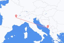 Flyreiser fra Tivat, Montenegro til Lyon, Frankrike