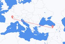 Flyg från Erzincan till Lyon