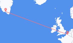 出发地 格陵兰纳萨克目的地 法国里尔的航班