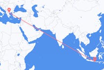 Flyreiser fra Denpasar, Indonesia til Thessaloniki, Hellas