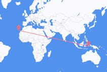 出发地 印度尼西亚安汶 (马鲁古)目的地 西班牙拉帕尔马的航班