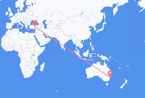 Flyreiser fra Sydney i Nova Scotia, Australia til Kayseri, Tyrkia