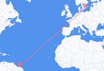 Flyg från Paramaribo, Surinam till Karlskrona, Sverige