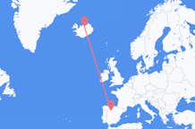 Flyrejser fra Valladolid, Spanien til Akureyri, Island