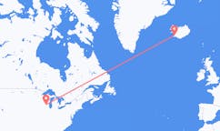 出发地 美国麦迪逊目的地 冰岛雷克雅维克的航班