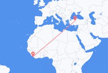 出发地 利比里亚出发地 蒙羅維亞目的地 土耳其安卡拉的航班