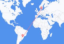 Flyreiser fra Chapecó, Brasil til Malmö, Sverige