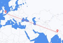 Flyreiser fra Shillong, India til London, England