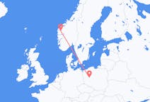 Flyg från Sandane, Norge till Poznań, Polen