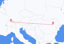 Flyreiser fra Zürich, Sveits til Bacău, Romania