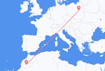 Flyg från Ouarzazate, Marocko till Warszawa, Polen