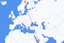 Flights from Jizan, Saudi Arabia to Lycksele, Sweden