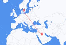 Flyrejser fra Al-Qassim-regionen, Saudi-Arabien til Malmø, Sverige