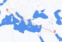 Flyrejser fra Basra, Irak til Lyon, Frankrig
