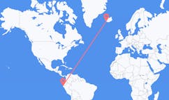 Flyrejser fra Talara, Peru til Reykjavik, Island