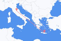 Vluchten van Iraklion, Griekenland naar Perugia, Italië