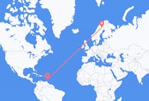 Flyrejser fra Saint Vincent, Saint Vincent og Grenadinerne til Gällivare, Sverige