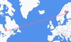 Flights from Val-d Or to Umeå