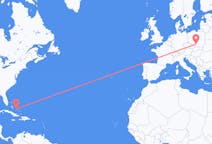 Flyreiser fra George Town, Bahamas til Katowice, Polen