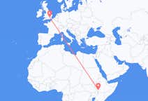 Flyrejser fra Jinka, Etiopien til London, England