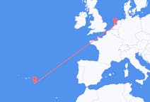 Flyreiser fra Santa Maria, Portugal til Amsterdam, Nederland