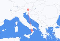 Vluchten van Ljubljana, Slovenië naar Lamezia Terme, Italië
