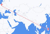 Flyg från Davao, Filippinerna till Warszawa, Polen