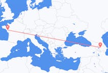 Flights from Ganja, Azerbaijan to Nantes, France