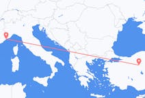 出发地 法国出发地 尼斯目的地 土耳其安卡拉的航班