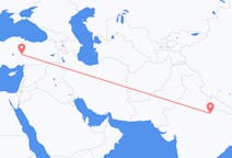 出发地 印度出发地 勒克瑙目的地 土耳其開塞利的航班